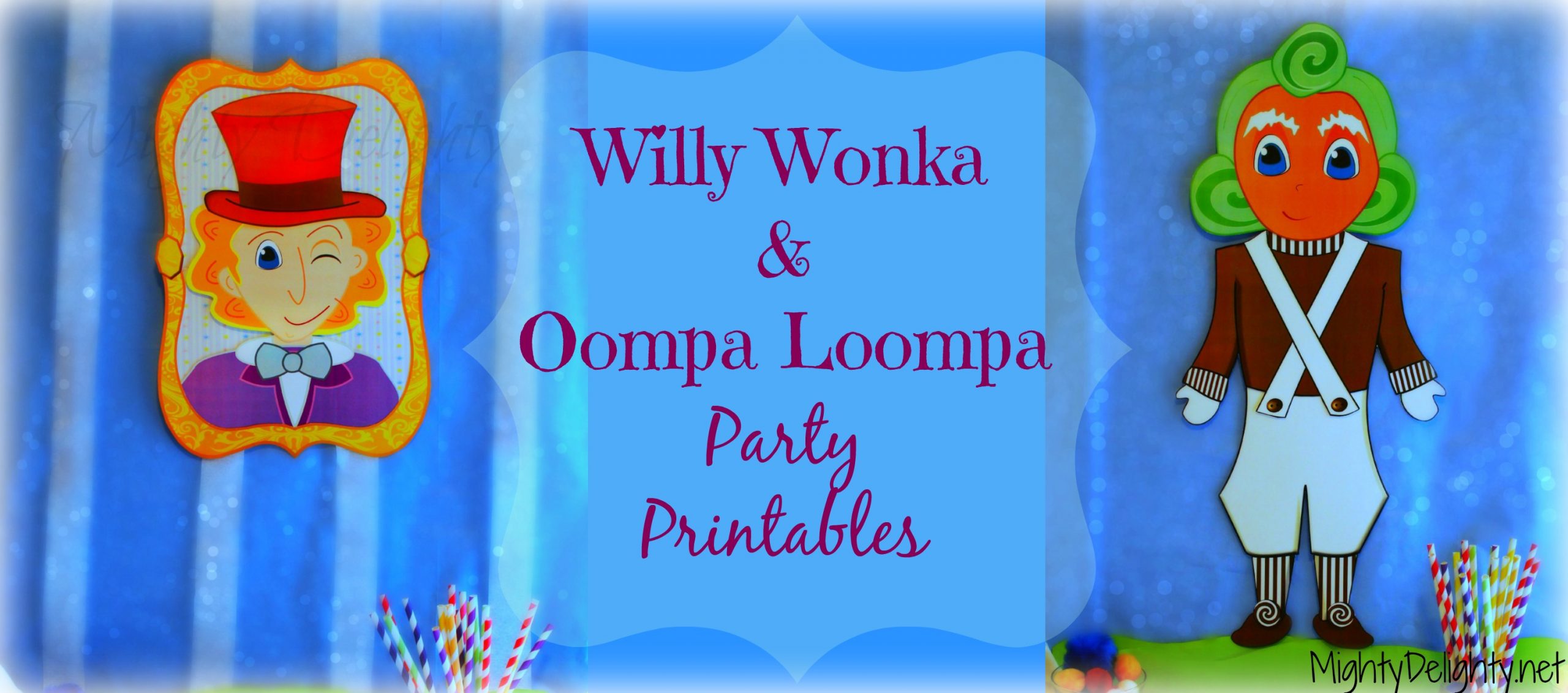 Willy Wonka Oompa loompa Party Printables Mighty Delighty